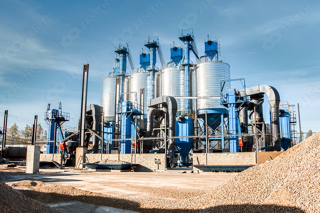 Diagram of hybrid energy system integrating grinding mill with renewable sources