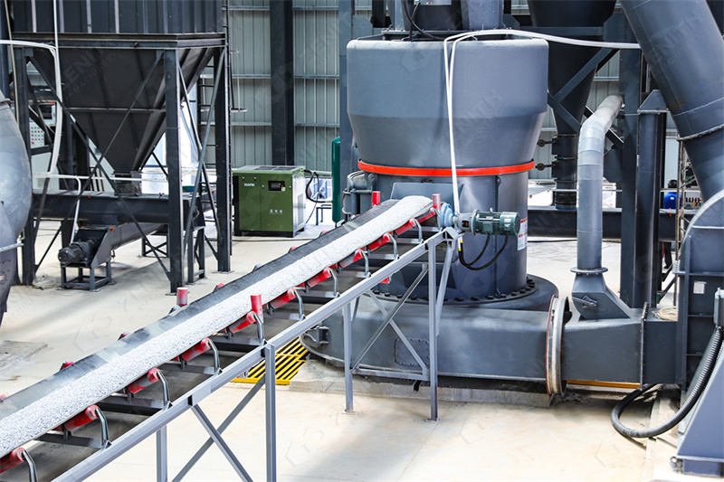 Technician installing new grinding roller in high-pressure mill